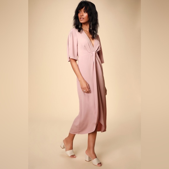 Lulus Dresses & Skirts - Lulu’s S My Type Blush Pink Midi Dress